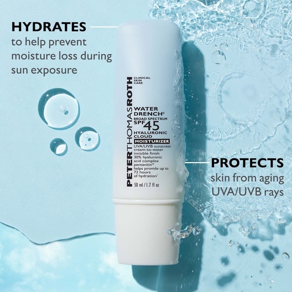Pick 8/$50 Peter Roth Water Drench Spf 45 Hyaluronic Cloud Moisturizer🆕m… - Picture 3 of 9